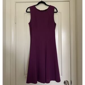 NWOT White House Black Market Fit and Flare Purple Jersey Knit Sleeveless S
